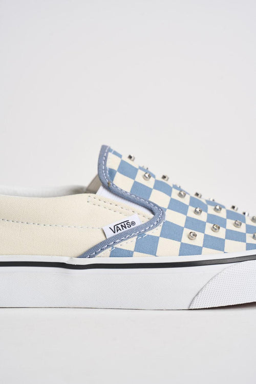 Sneakers donna Classic slip-on scacchi celeste - 2