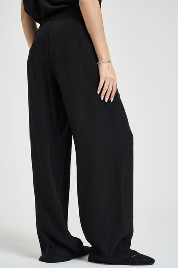 Pantalone donna a palazzo nero - 3