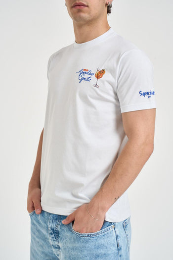 T-shirt uomo con ricamo bianca - 3