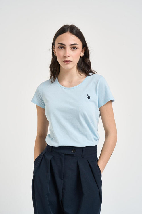 T-shirt donna celeste