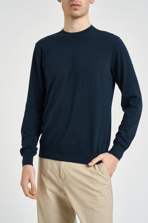 Maglia uomo girocollo blu - 1