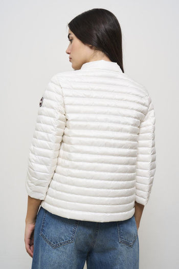 White quilted women's down jacket - 5