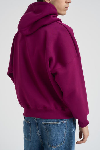Felpa uomo con cappuccio viola - 5