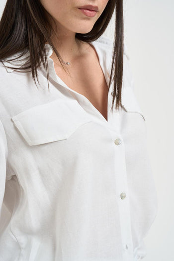 Camicia donna fluida bianca - 3