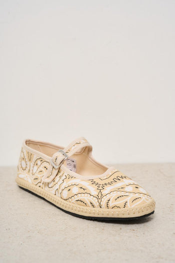 Ballerine donna fantasia bandana beige - 3