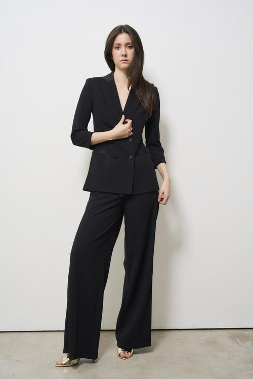 Black double-breasted women's jacket