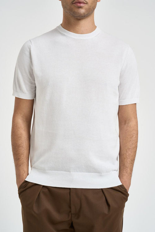 T-shirt uomo in maglia bianca