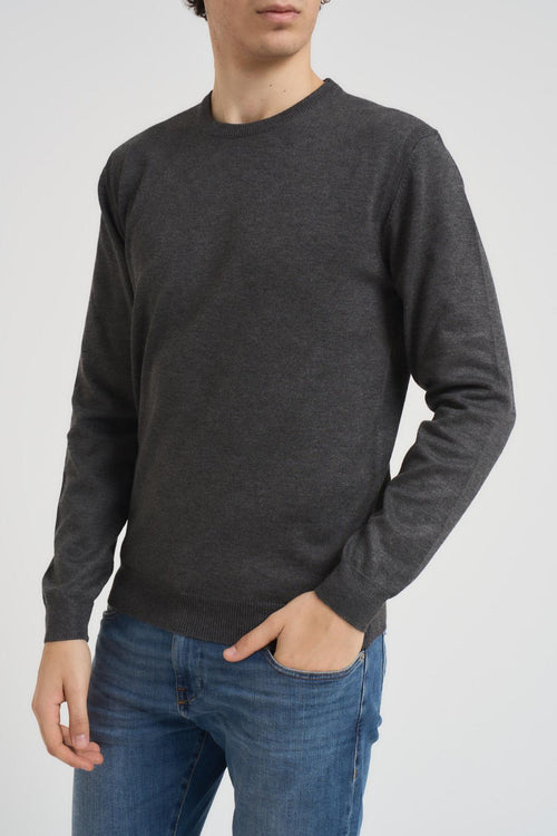 Maglia uomo basic girocollo grigia
