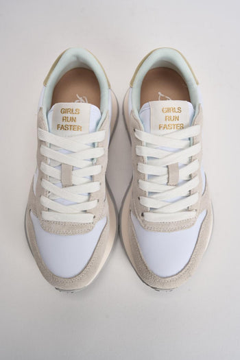 Sneakers donna bianche e beige - 5