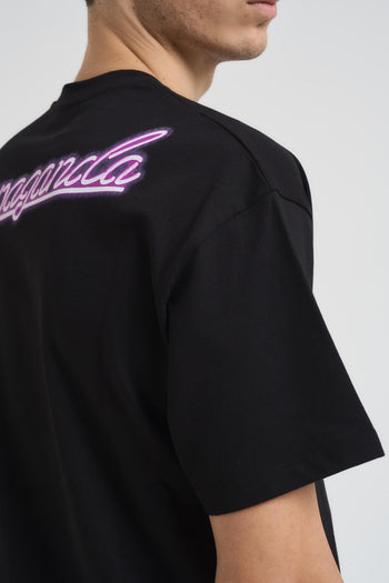 T-shirt uomo nera e viola - 5
