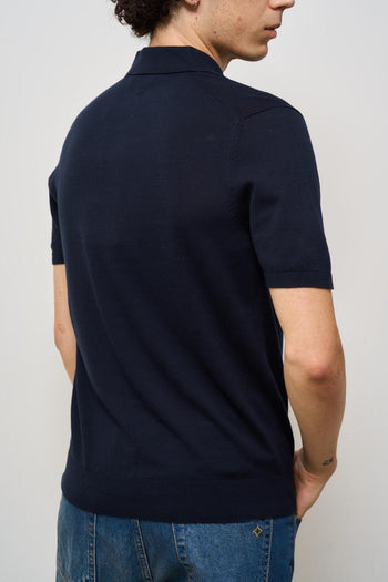 Polo uomo in maglia blu - 3