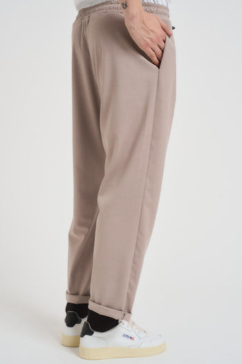 Pantalone uomo con elastico beige - 4