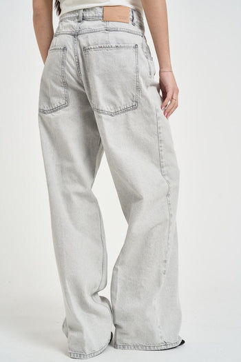 Jeans donna Mia a palazzo in denim grigio - 5