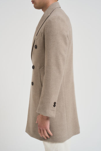 Cappotto uomo doppiopetto tortora - 3