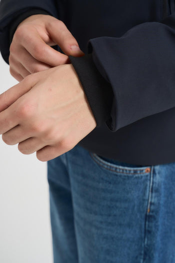 Giubbotto uomo con cappuccio blu - 4