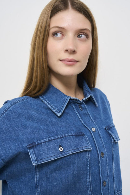 Zemira Dark Denim Women's Shirt - 2