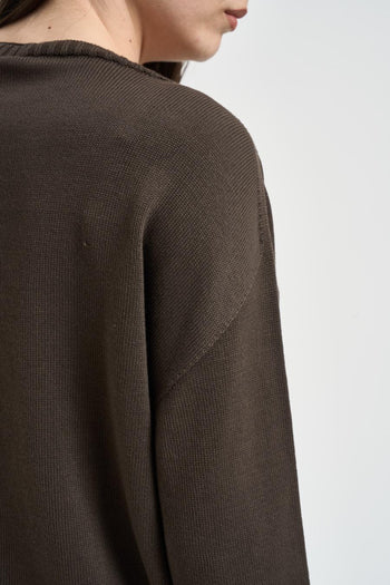 Maglia donna scollo a barca moro - 5