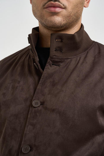 Giacca uomo in suede marrone - 3
