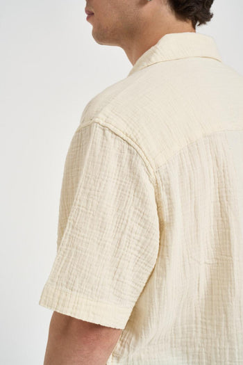 Camicia uomo con ricami panna - 4