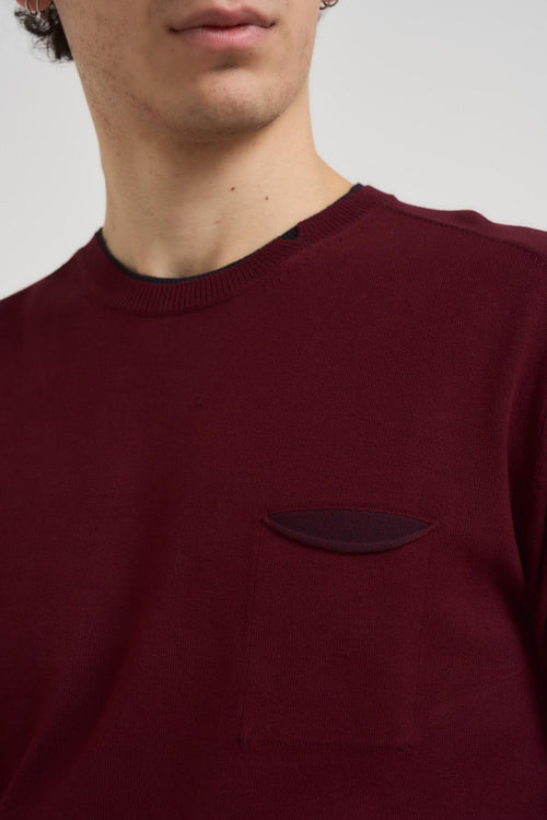 Maglia uomo girocollo bordeaux - 2