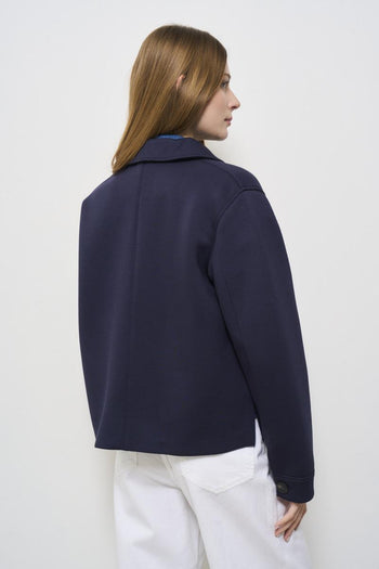 Midnight blue short women's jacket - 5