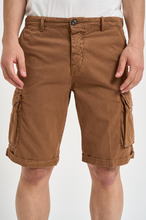 Bermuda cargo uomo marrone