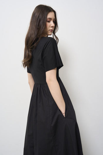 Women's black jersey dress - 4