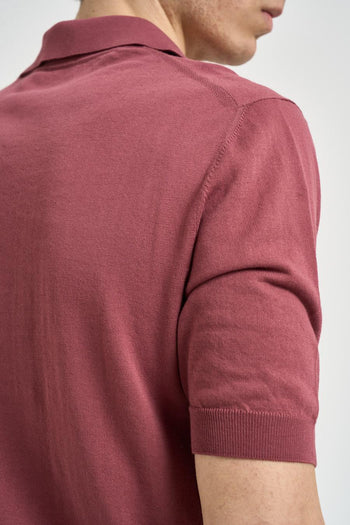 Polo uomo in maglia amarena - 4