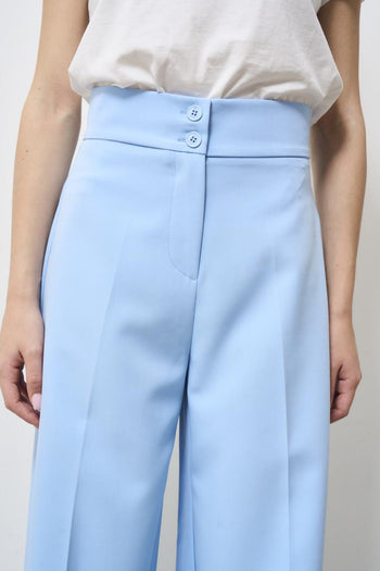Women's light blue palazzo pants - 3