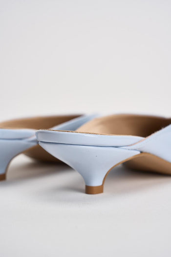 Sabot donna in vernice azzurra - 7