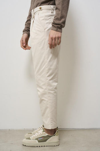 Men's regular fit cream trousers - 3