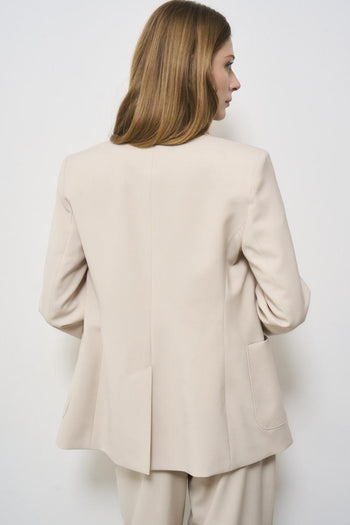 Women's double-breasted cream jacket - 6