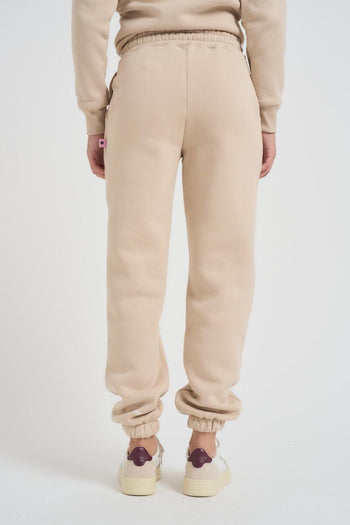 Pantalone tuta jogger donna beige - 4