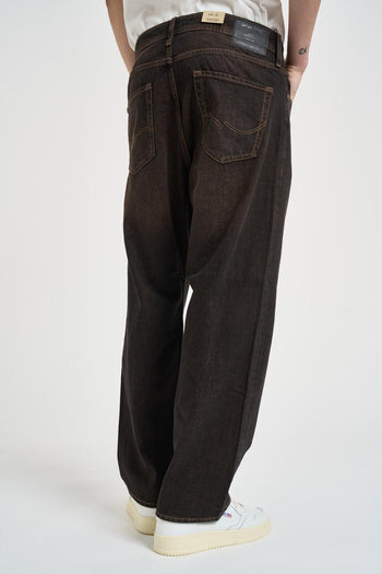 Jeans uomo wide leg in denim nero - 3