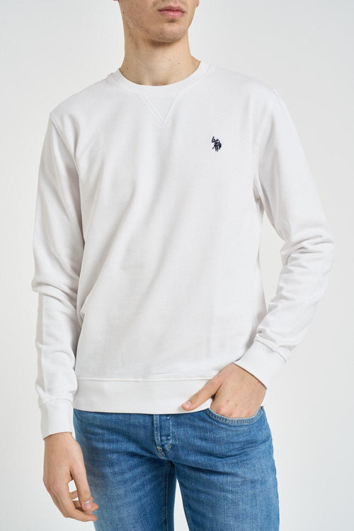 Felpa uomo girocollo bianca
