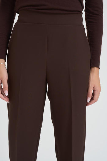 Pantalone donna regular marrone - 5