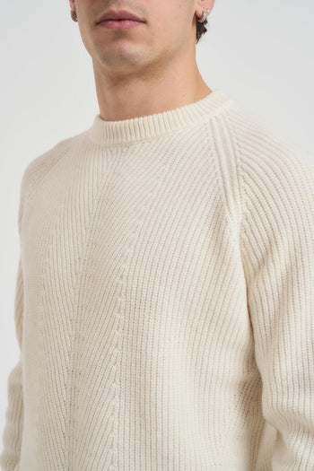 Maglia uomo girocollo panna - 3