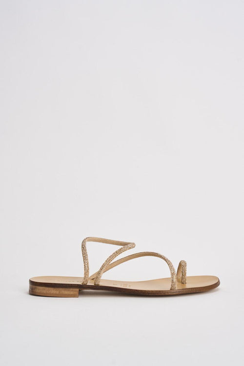 Sandali donna gioiello oro