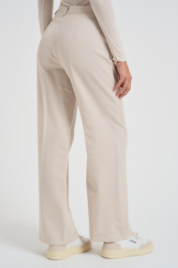 Pantalone donna a palazzo avorio - 3