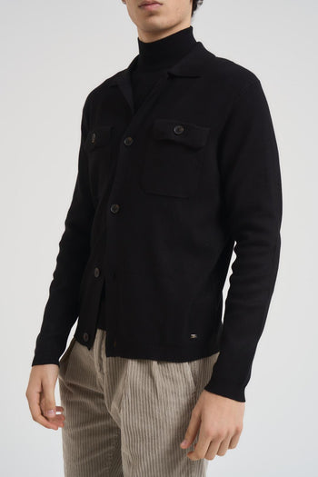 Cardigan in maglia uomo nero - 3