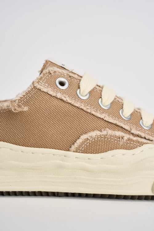 Sneakers uomo marrone chiaro in canvas - 2