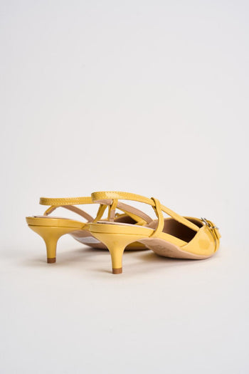 Slingback donna in vernice gialle - 6