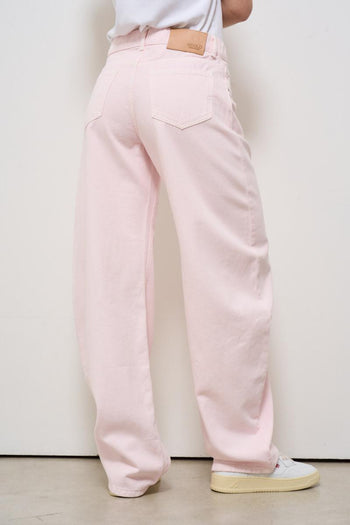 Jeans donna regular in denim rosa - 5