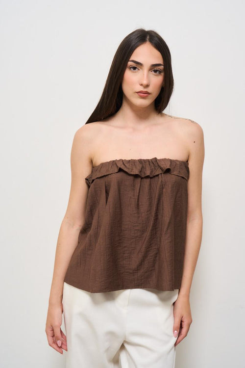 Top donna marrone - 1