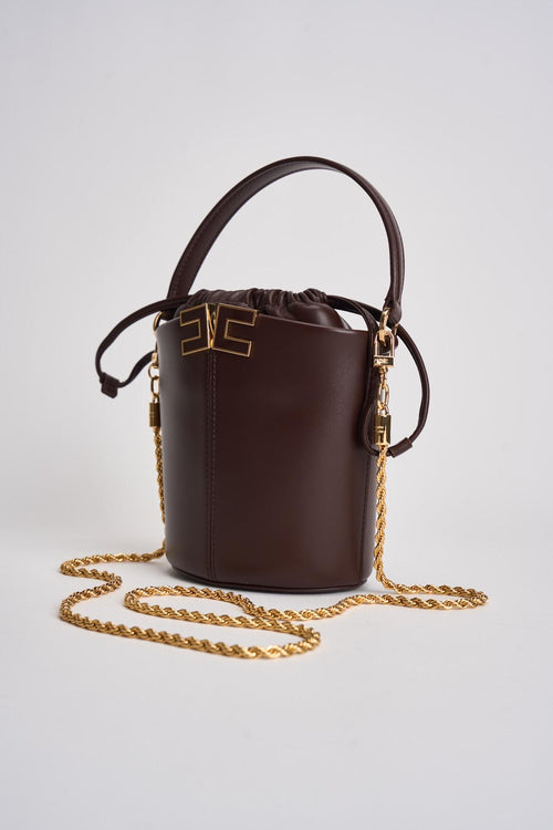 Borsa donna a secchiello marrone - 2