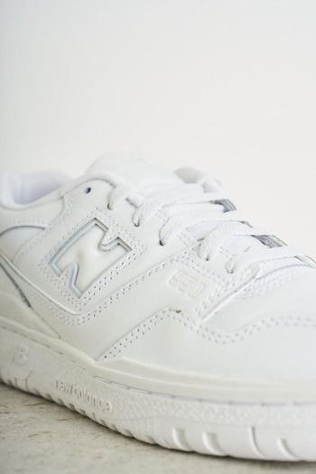 White women's sneakers with logo - 7