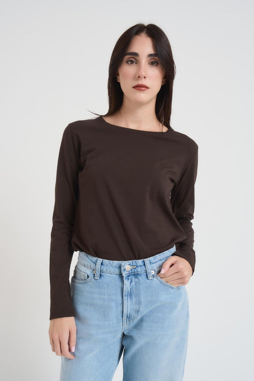 Maglia donna a maniche lunghe moro - 2