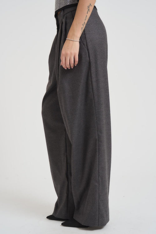 Pantalone donna a palazzo grigio - 2