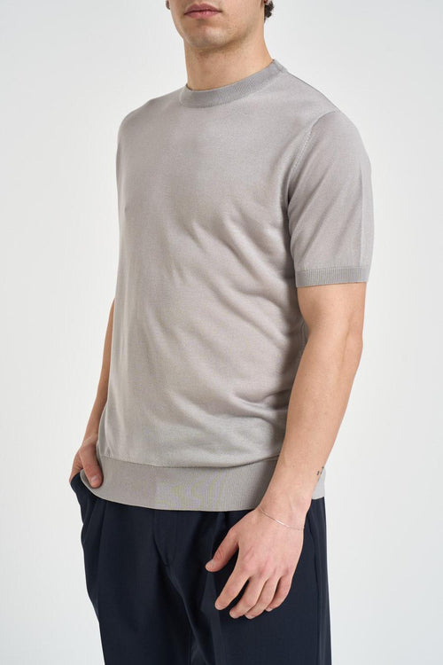 T-shirt uomo in maglia perla - 2