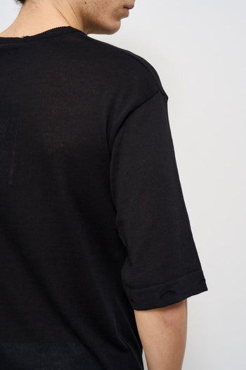 T-shirt uomo girocollo nero - 5